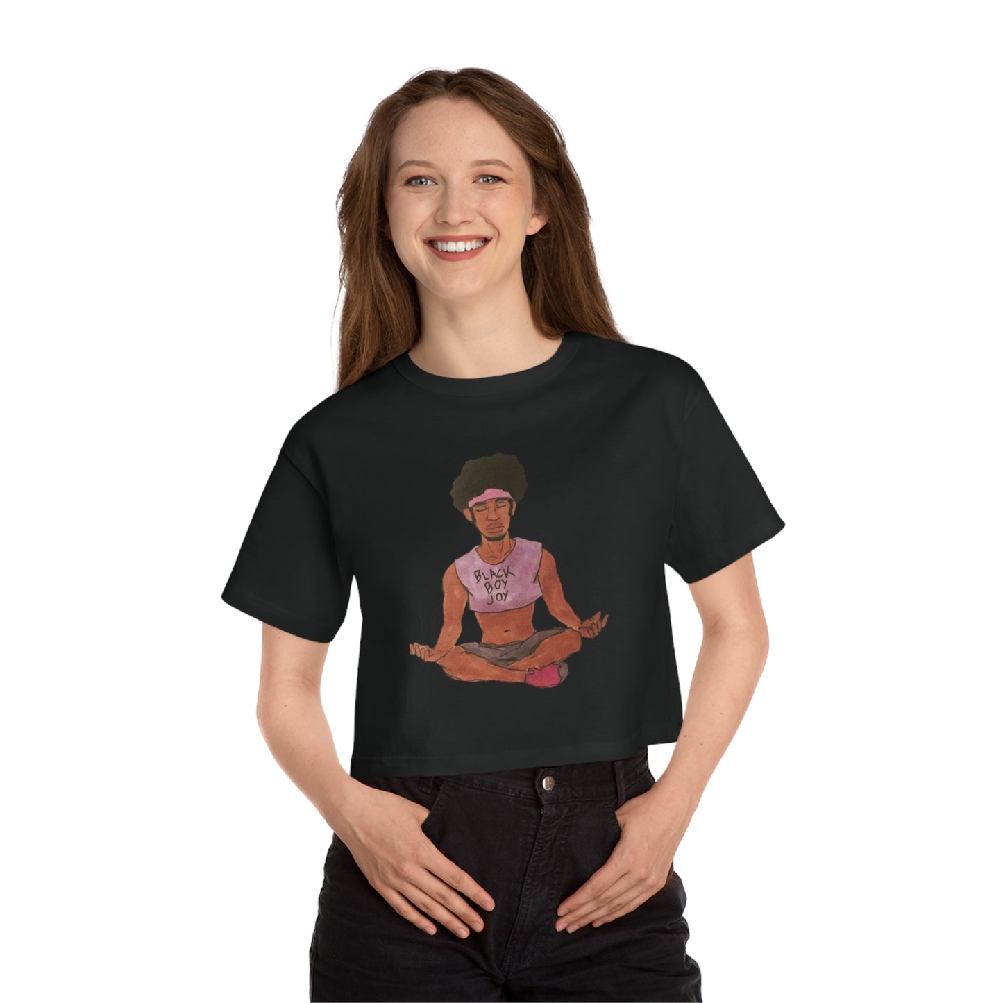 Black Boy Joy Champion Heritage Cropped T-Shirt