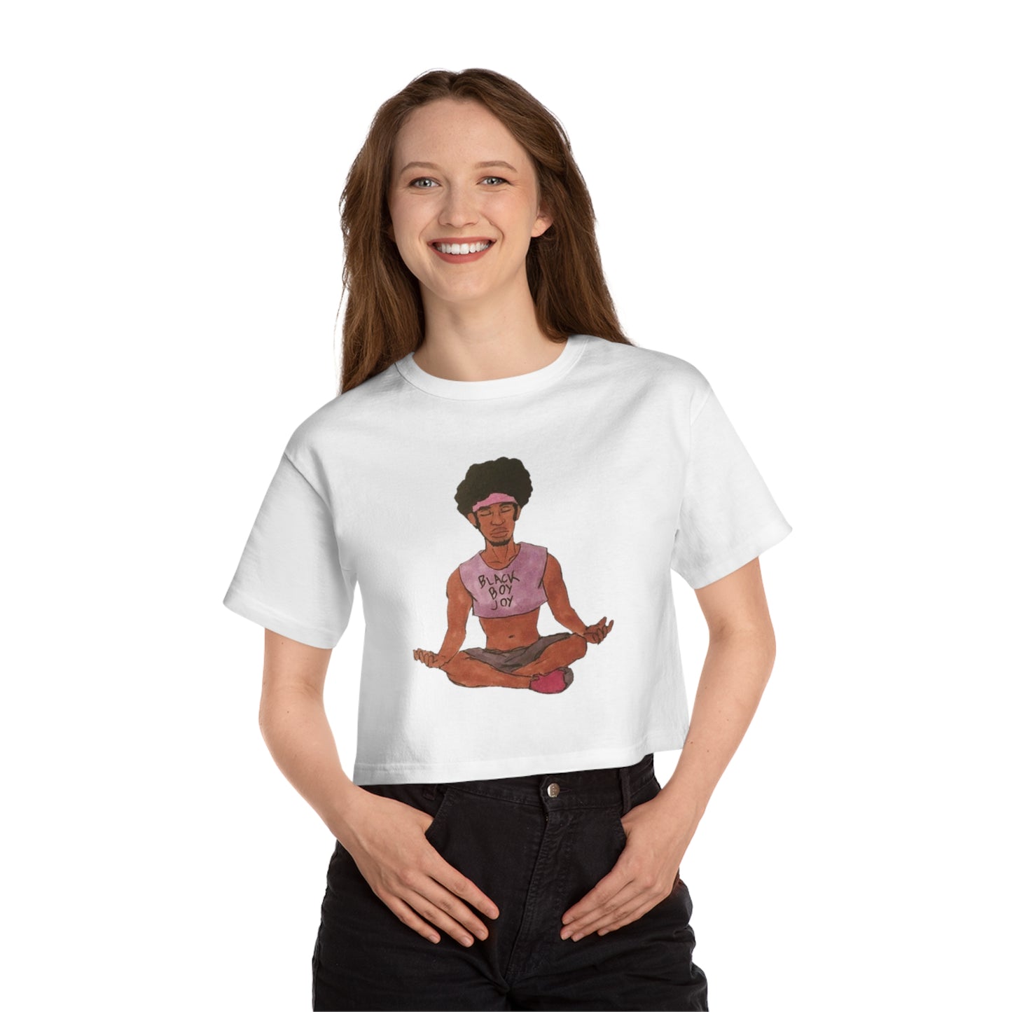 Black Boy Joy Champion Heritage Cropped T-Shirt