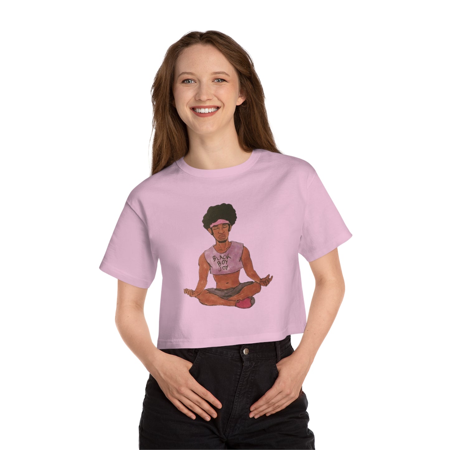 Black Boy Joy Champion Heritage Cropped T-Shirt