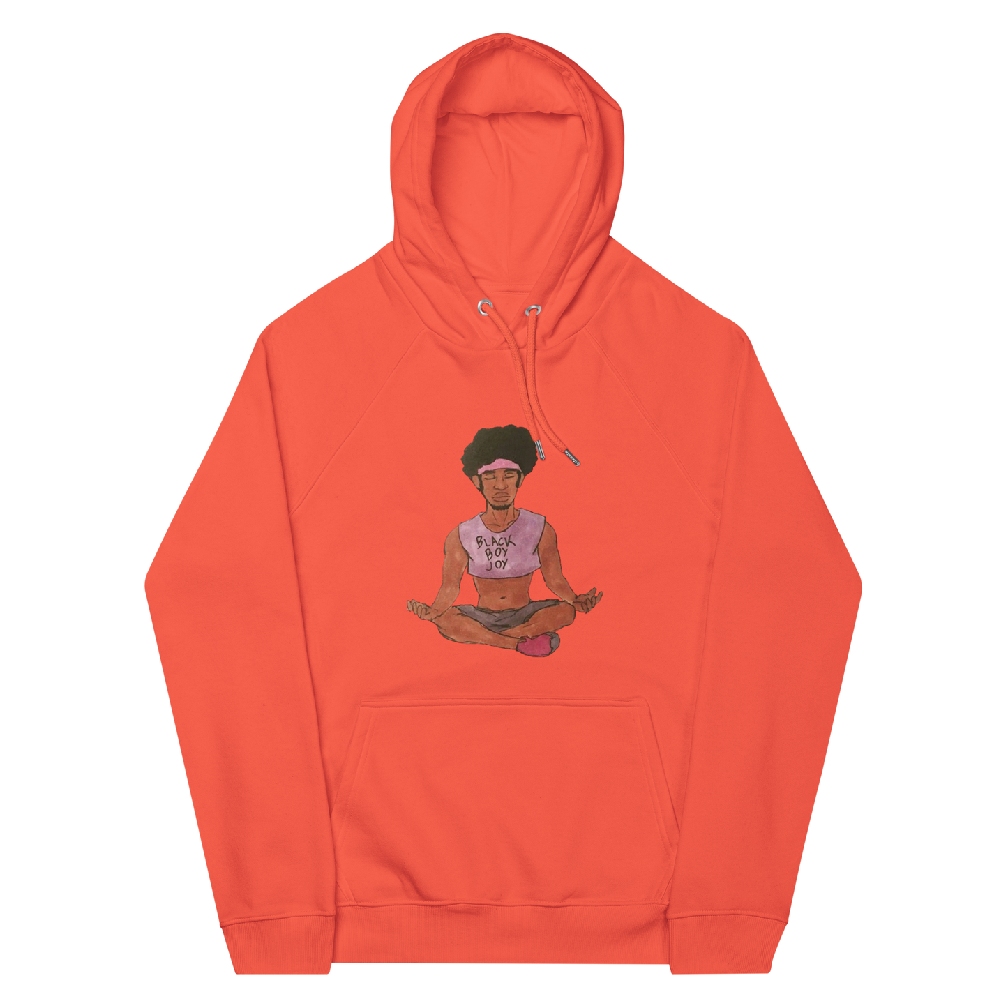 Black Boy Joy Unisex eco raglan hoodie